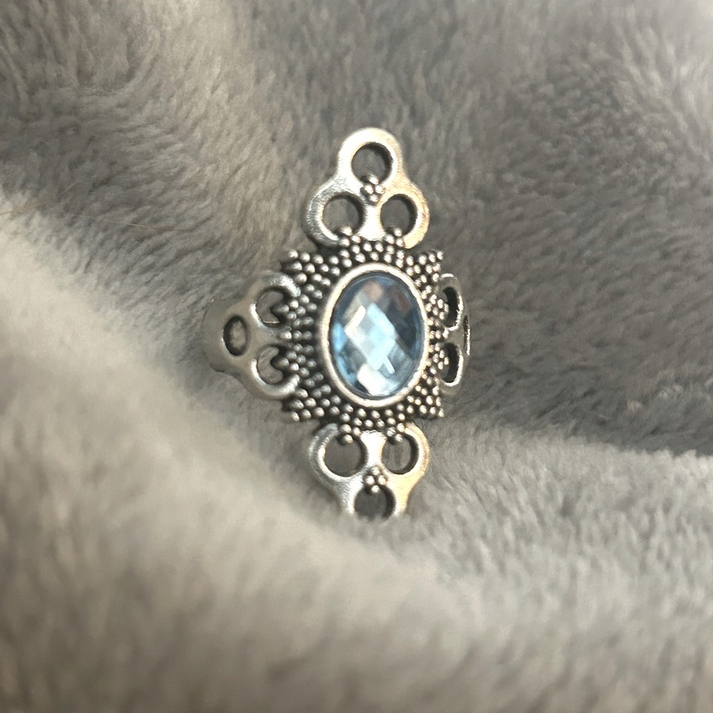 ❤️ 2 for $10 PRICE DROP 
Iced Blue & Silver Ring